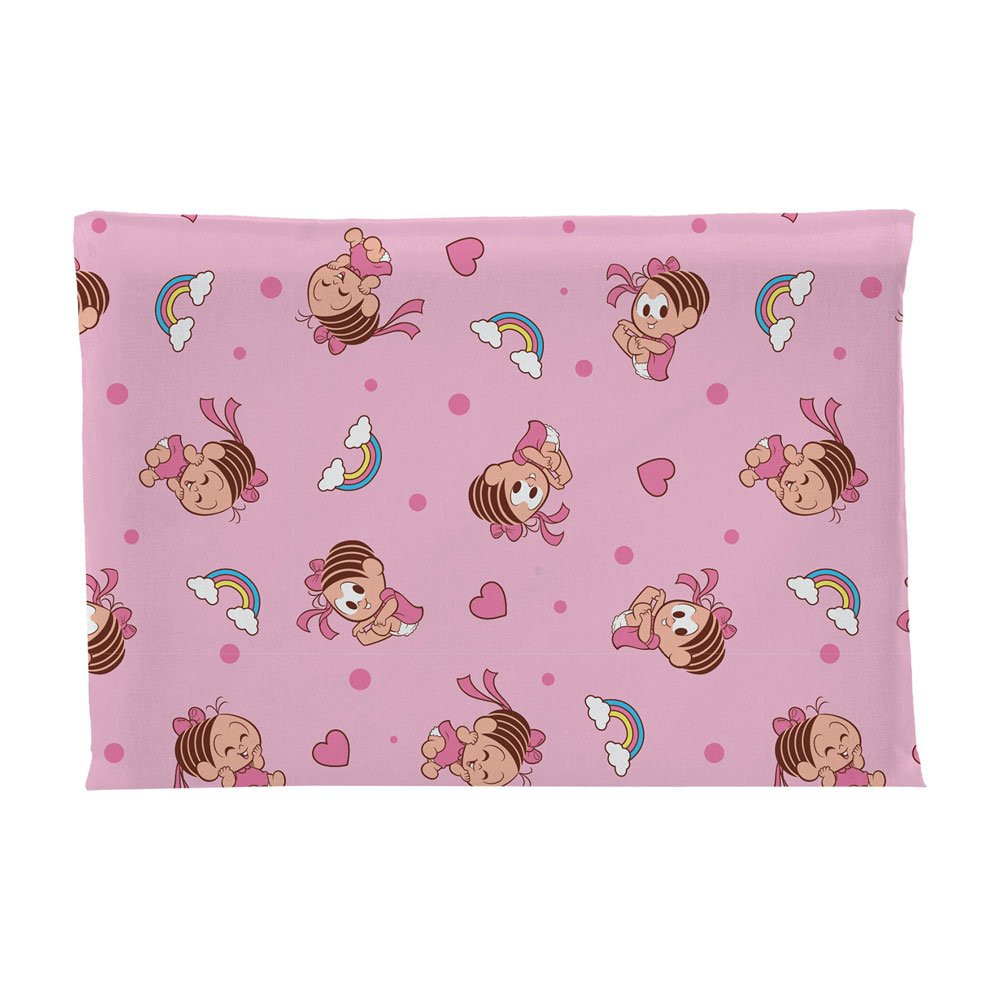 TRAVESSEIRO ANTISSUFOCANTE PARA BEBÊ TURMA DA MONICA ROSA