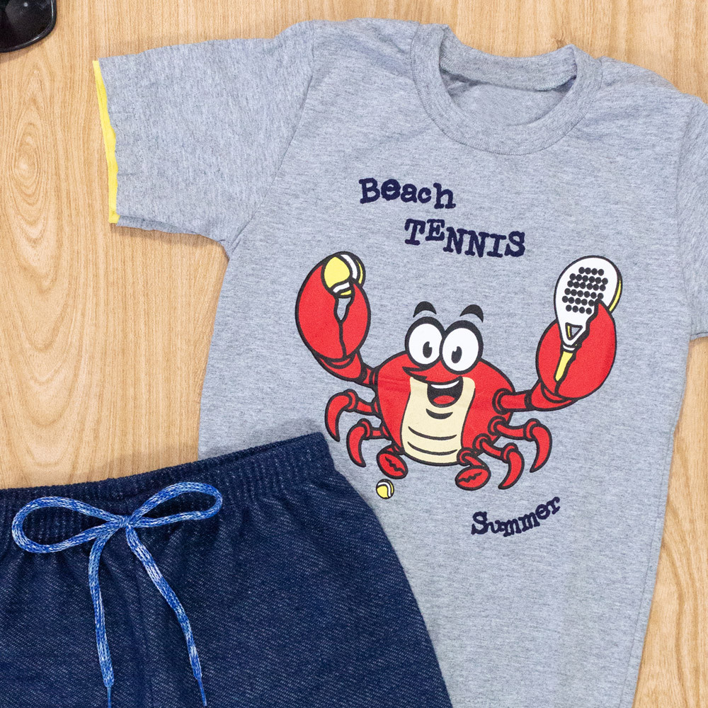 Conjunto Verão Infantil Beach Tennis Mescla para Menino