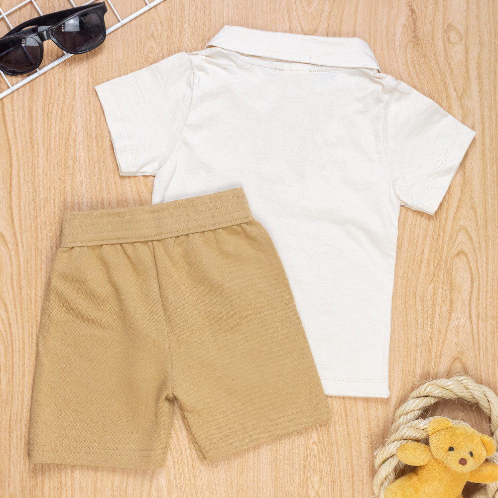 Conjunto Infantil Polo Bege Passeio - Elegância e Conforto