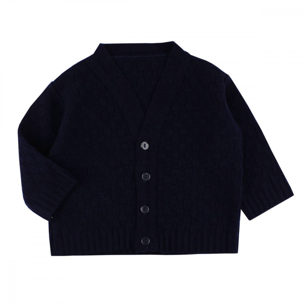 CASAQUINHO INFANTIL DE TRICOT AZUL MARINHO MICHELLE