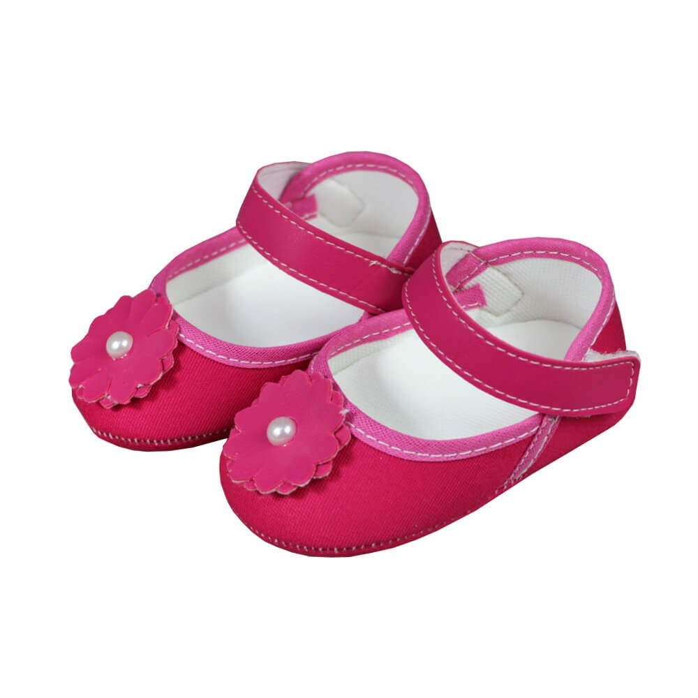 SAPATILHA PARA BEBÊ EM TECIDO PINK COM VELCRO