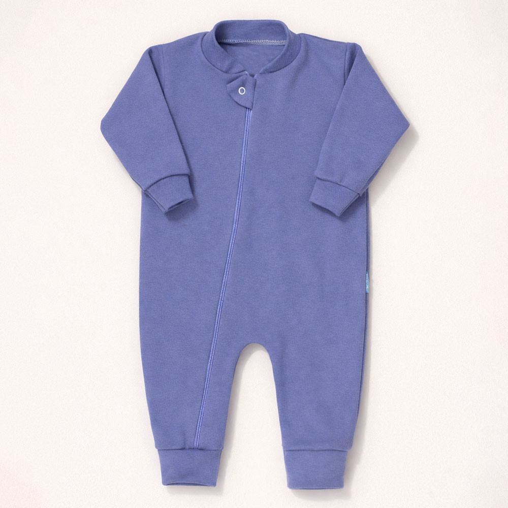 Macacão Para Bebê em Suedine com Zíper Conforto e Estilo Azul Nimbus