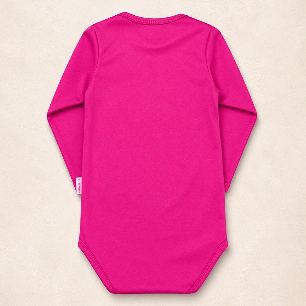 Body Infantil Manga Longa Térmico Gola Americana Retém Calor Pink 12 a 24 Meses