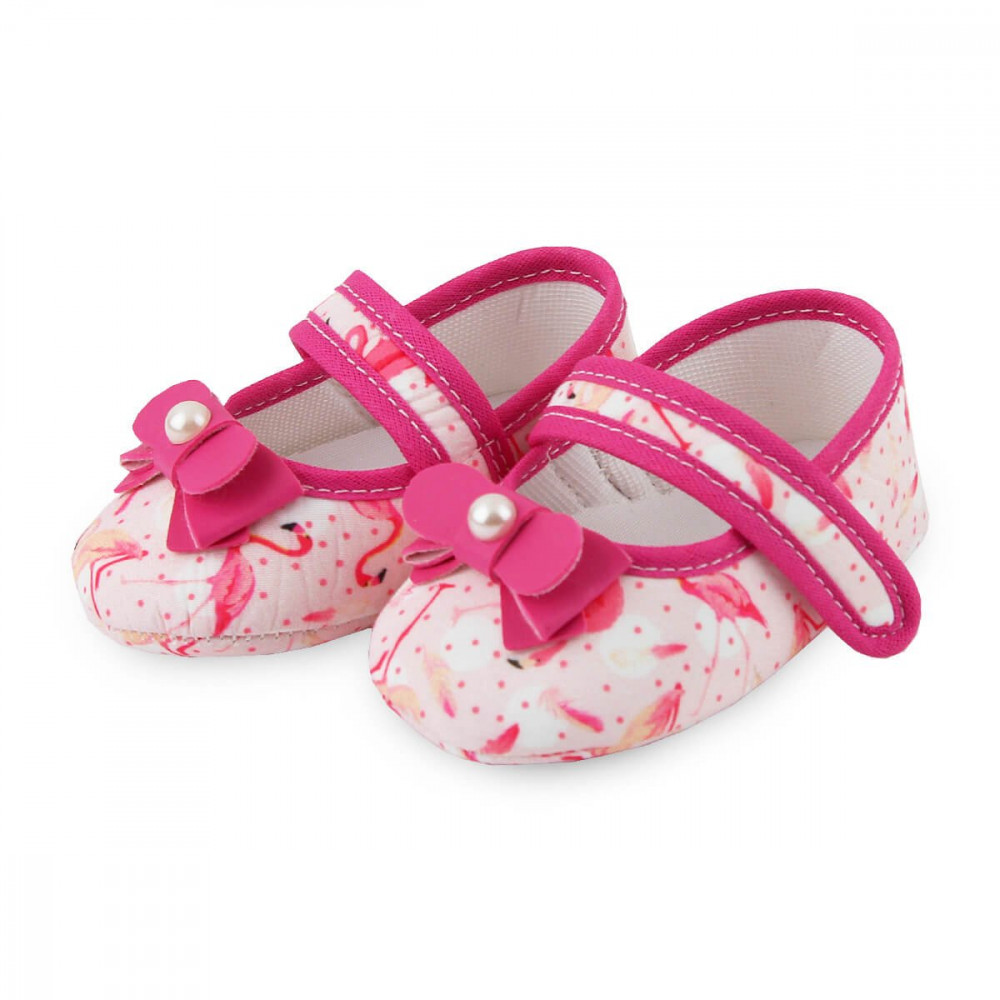 SAPATINHO DE BEBÊ FLAMINGOS COM PEDRARIAS SOFFETE