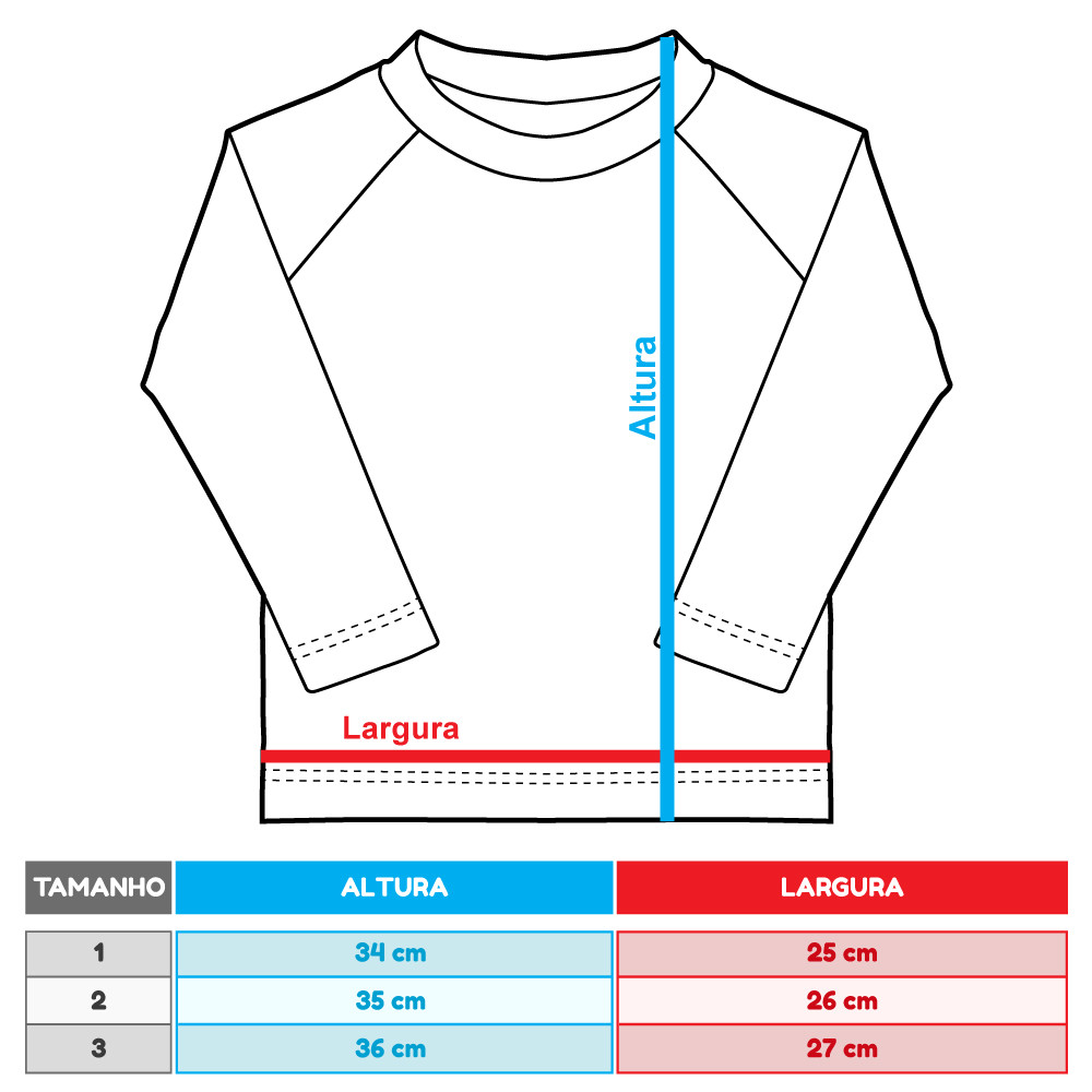 CAMISETA INFANTIL PROTEÇÃO UV50+ MANGA LONGA VERDE ÁGUA