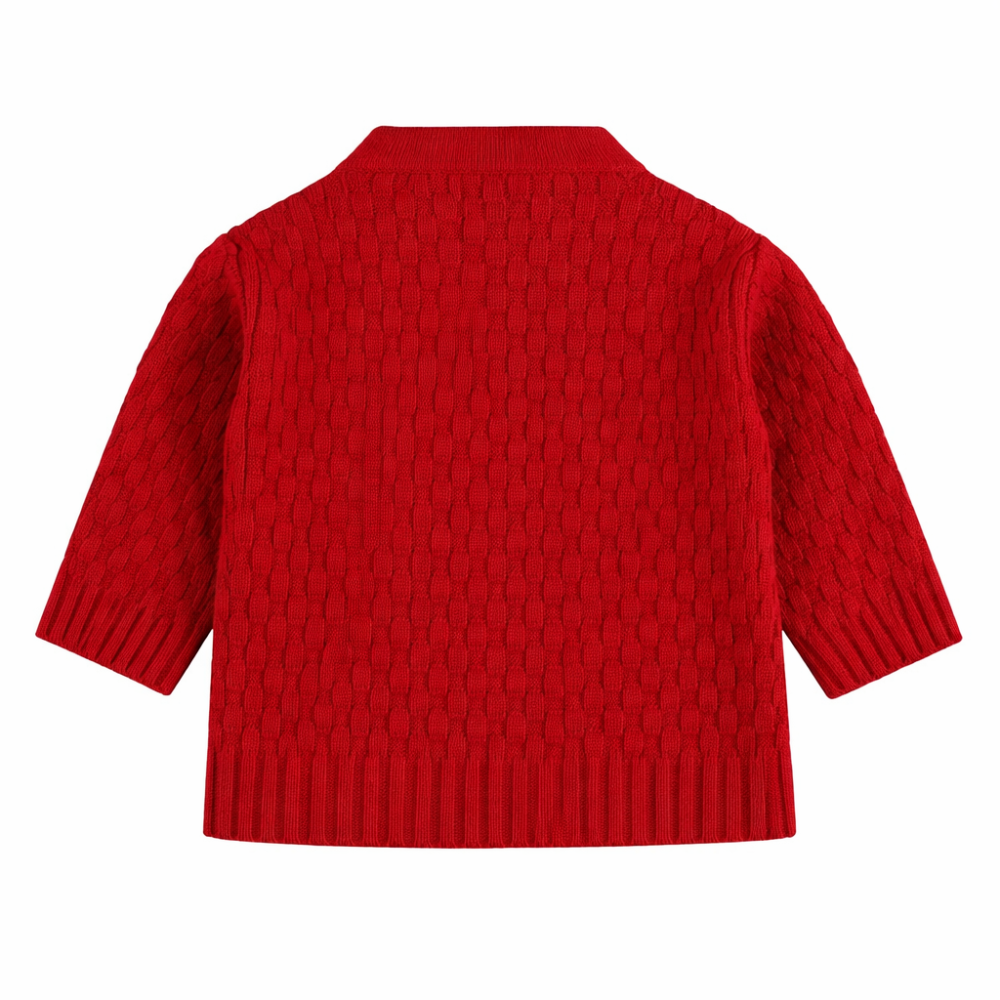 Casaquinho Infantil de Tricot Vermelho Michelle Baby