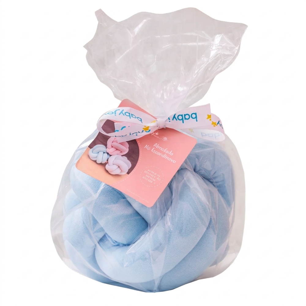 Almofadinha de Nó Escandinavo Baby Joy Azul Claro