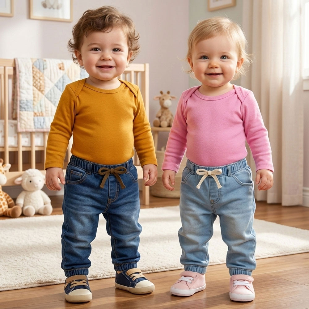 Conjunto 2 Peças Look Para Passeio Com Bebê Conforto Até 12 Meses Caramelo