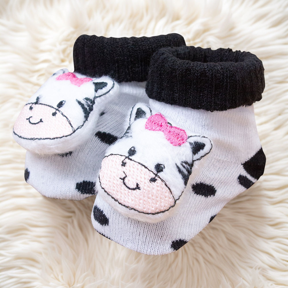 Par de Pantufa de Bichinhos Para Bebês Até 12 Meses