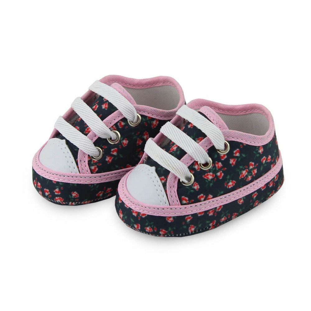 TÊNIS PARA BEBÊ FLORAL ESCURO SOFFETE