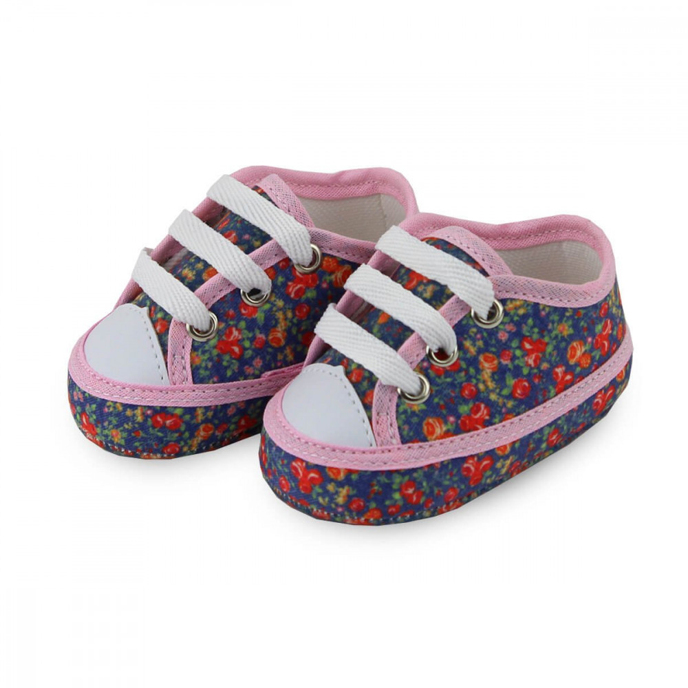 TÊNIS PARA BEBÊ FLORAL MARINHO SOFFETE