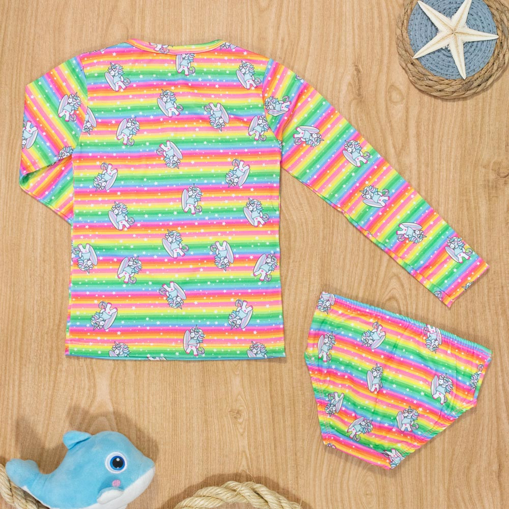 Conjunto Biquini Mágico Unicórnio para Praia com proteção UV
