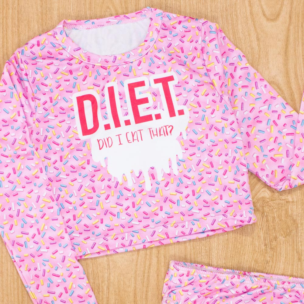 Biquini de Cropped e Calcinha com Proteção UV50+ Rosa Claro