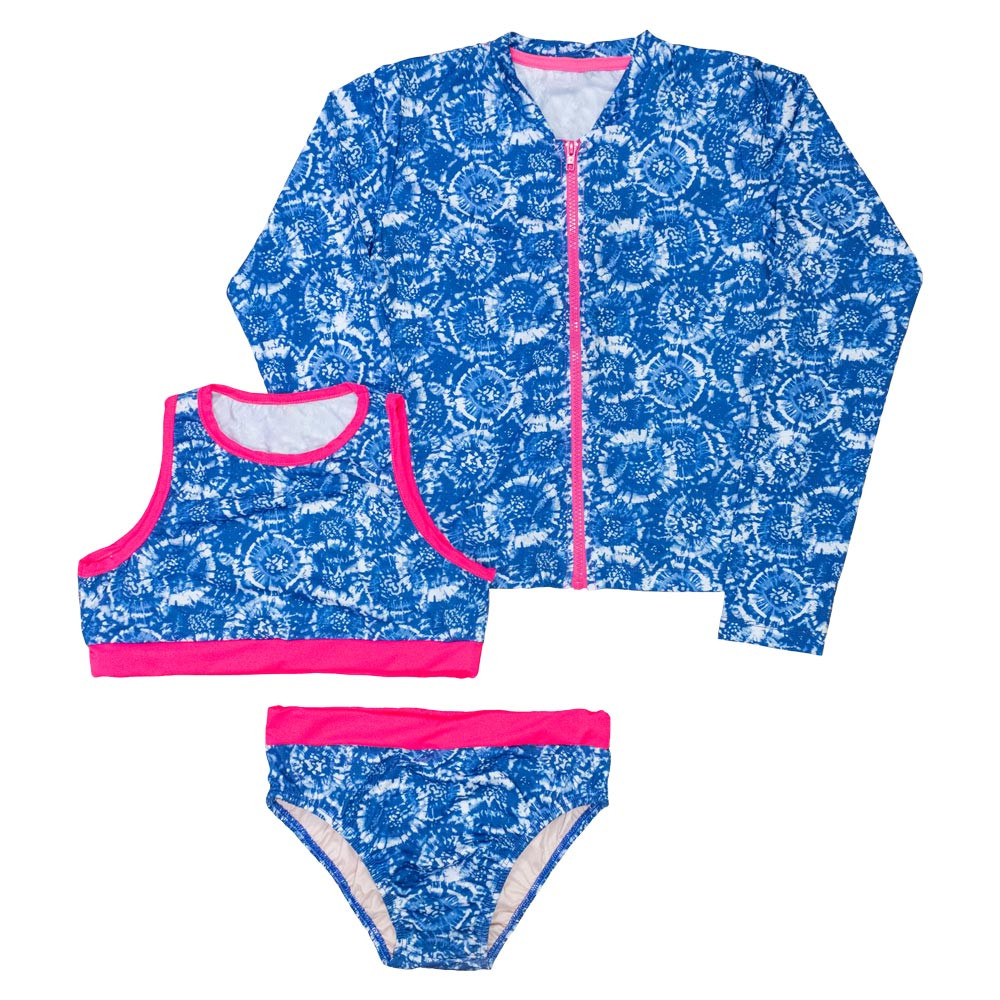 Conjunto Biquini com Jaqueta UV50+ para Praia e Piscina