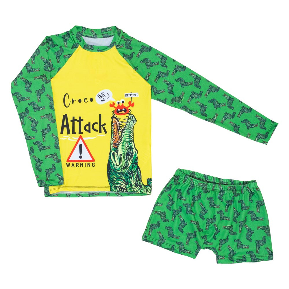 Conjunto de Banho com Proteção UV50+ Blusa e Sunga Boxer