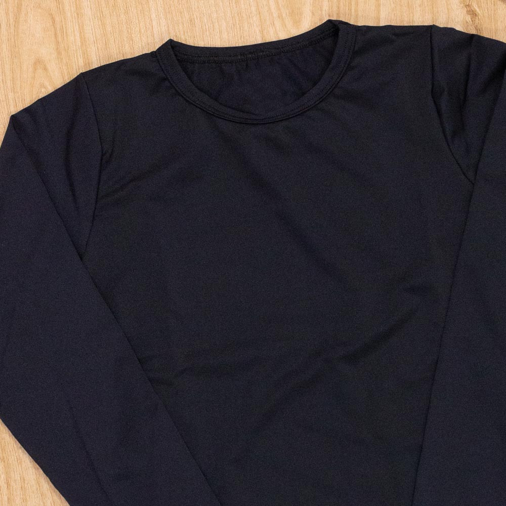 Camiseta com Proteção UV50+ Infantil Unissex - Preto Básico