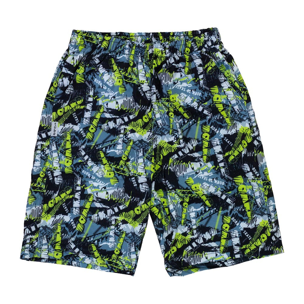 Bermuda Palavras Escritas com Bolso Preto Juvenil