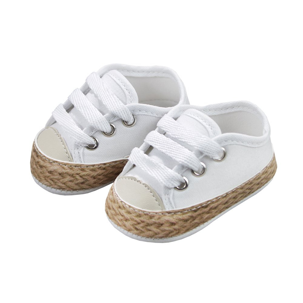 TÊNIS COM CADARÇO PARA BEBÊ BRANCO COM ESTAMPA SISAL SOFFETE