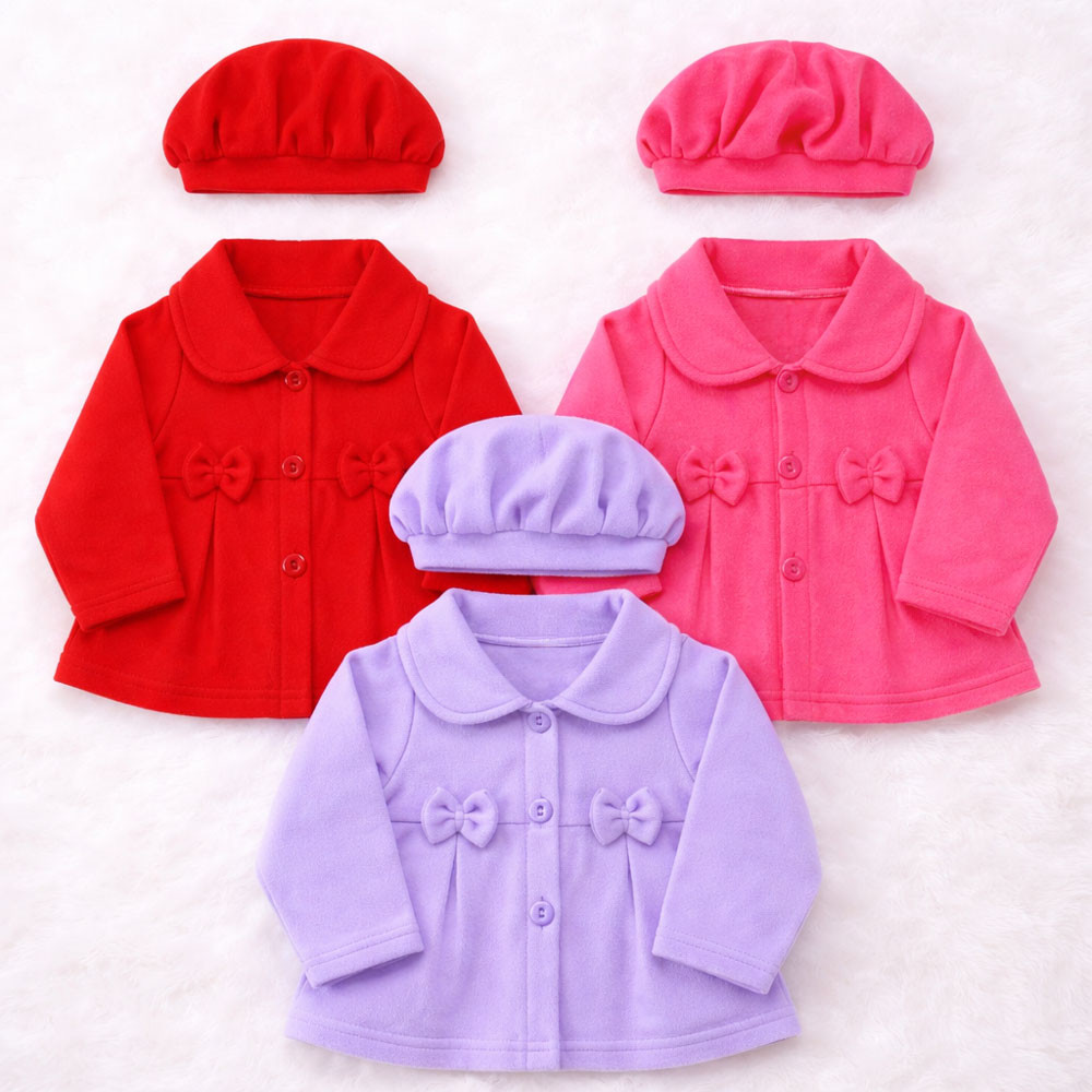 Casaco Soft Bebê Menina Inverno com Boina Elegante Rosa
