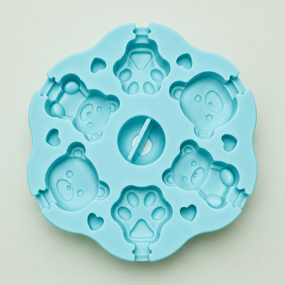 Forma de Silicone Azul Com 6 Cavidades Para Picolé Sorvete e Doces Caseiros