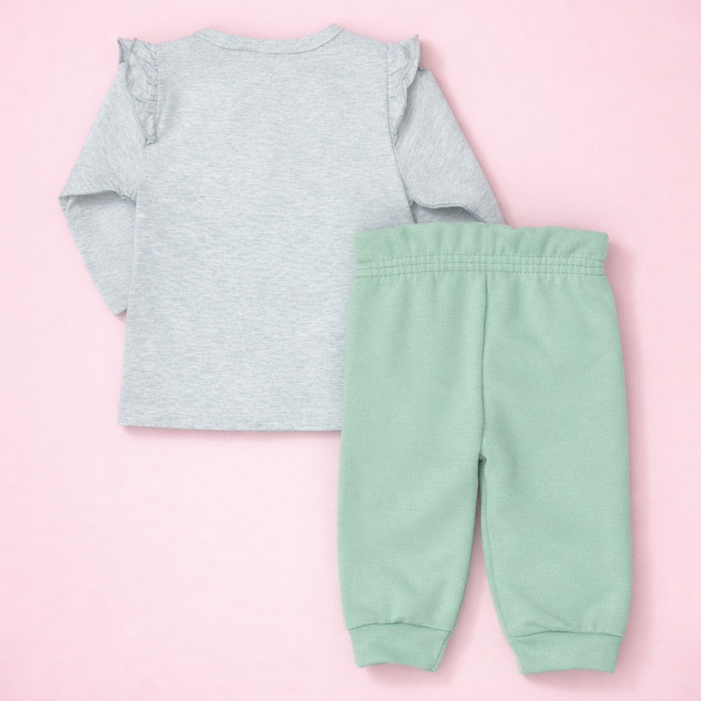 Conjunto Bebê Menina Inverno Babadinhos Delicado Verde