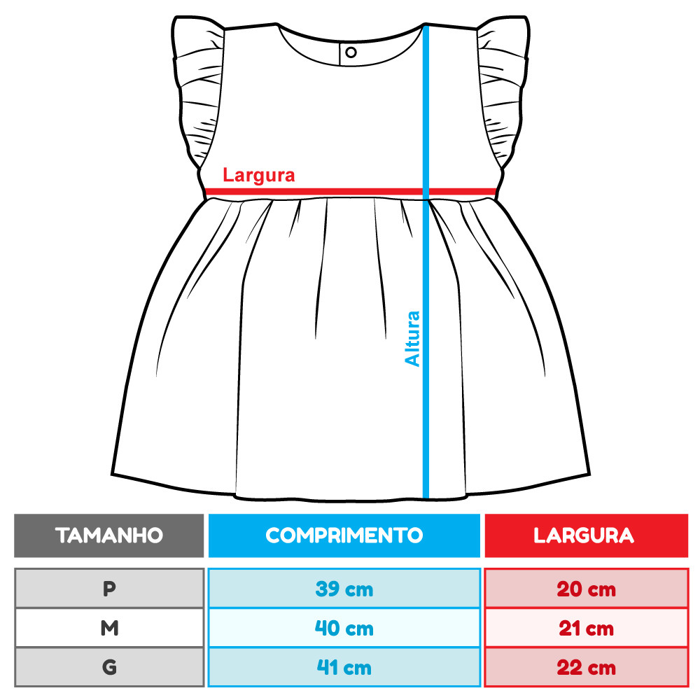 Vestido Três Marias Rosa em Malha Fresquinha Para Bebês até 12 meses