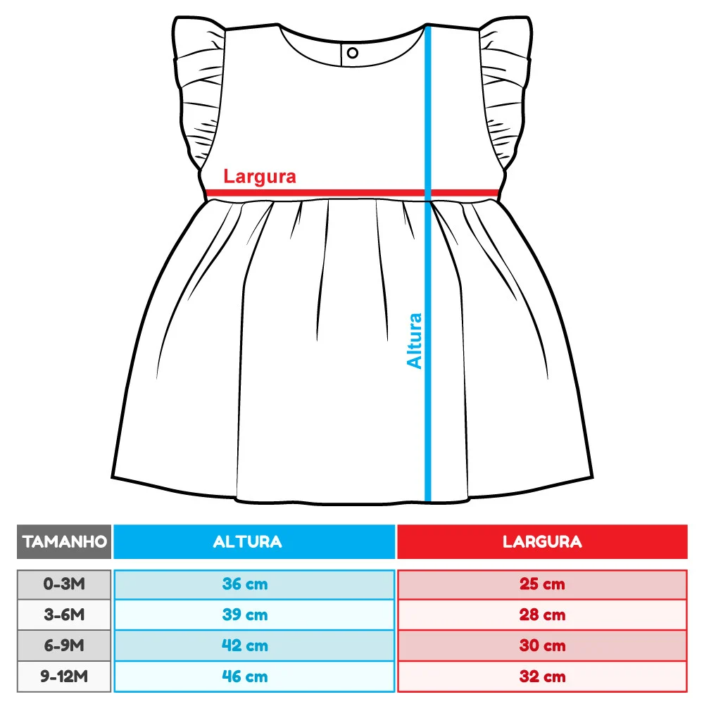 Vestido de Calor Estampado Creme Para Bebês Até 12 meses