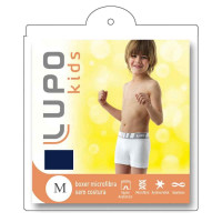 CUECA BOXER MARINHO INFANTIL EM MICROFIBRA DE 3 A 14 ANOS LUPO