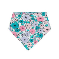 CONJUNTO CURTO BODY, SHORT E BANDANA PARA BEBÊ ESTAMPA FLORES TURQUESA