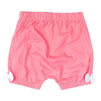 CONJUNTO CURTO BLUSA E SHORT PARA BEBÊ LISTRAS E LAÇO CEREJA