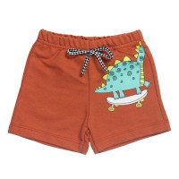 CONJUNTO CURTO REGATA E BERMUDA PARA BEBÊ ESTAMPA DINO MESCLA