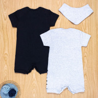 KIT MACACÃO PARA BEBÊ COM BANDANA 3 PEÇAS BEST DAD