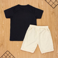 CONJUNTO INFANTIL 2 AO 10 CURTO 100% ALGODÃO GOOD VIBES PRETO