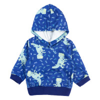 CONJUNTO LONGO PARA BEBÊ EM SOFT BLUSA COM CAPUZ E CALÇA ESTAMPA ROYAL