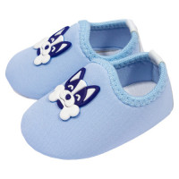 TÊNIS CALÇA FÁCIL PARA BEBÊ APLIQUE CACHORRO OSSO AZUL CLARO
