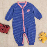 MACACÃO LONGO EM MALHA PARA BEBÊ MENINO BEAR AZUL