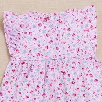 Vestido de Verão Florzinhas Rosa Claro - Charme para sua bebê