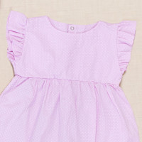 Vestido de Verão para Bebê Estilo e Conforto Poá Rosa Claro