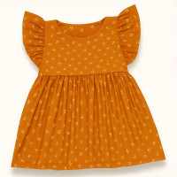 Vestido de Calor Estampado Caramelo Para Bebês Até 12 meses
