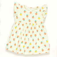 Vestido de Calor Estampado Morangos Para Bebês Até 12 meses