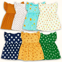 Vestido de Calor Estampado Margaridas Para Bebês Até 12 meses