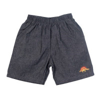 CONJUNTO CURTO CAMISETA E BERMUDA INFANTIL ESTAMPA DINO BRANCO