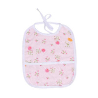 KIT COM 2 BABADORES FELPUDO PARA BEBÊ MENINA ESTAMPADINHO ROSA