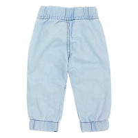 CALÇA PARA BEBÊ MENINA BORDADO GATINHA JEANS AZUL CLARO