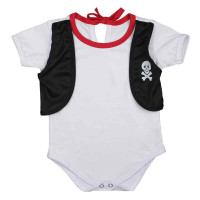 FANTASIA PARA BEBÊ PIRATA COM CHAPEU FOLIA