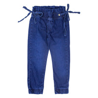 CALÇA JEANS INFANTIL MENINA DETALHE EM LACINHOS