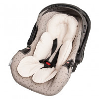 CAPA ANATÔMICA PARA BEBÊ CONFORTO E CARRINHO 100% ALGODÃO BEGE