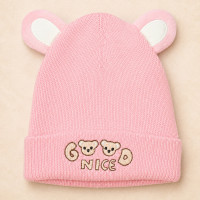 Kit Inverno Bebê 5 Peças - Touca Pantufa 3 Meias Para Menina de 0 a 24 Meses