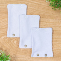 Kit Extensores de Body para Bebê 3 Uni Branco