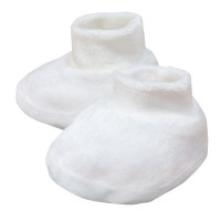 Pantufa de Bebê Plush Quentinho Branca Básica